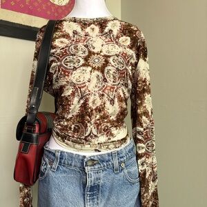 Jean Paul Gaultier Jeans Paisley Print Top